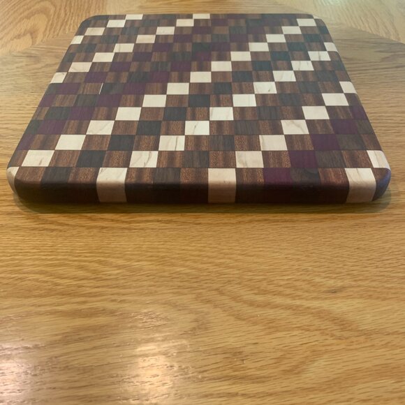 Cutting Board Walnut / Sapele / Purple Heart / Maple Hardwoods Hand Crafted - Picture 5 of 8